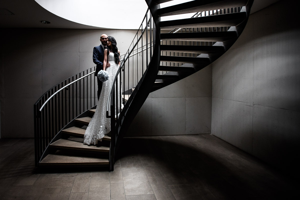 Hochzeit Schloss Horst Hochzeit Schloss Horst. Brautpaar auf Treppe